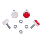 DOLLEX KNV03 Крепеж номерного знака (винт) с катафотом белым и красным (к-т 4 шт)