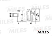 Miles GA20077 Шарнирный комплект, приводной вал