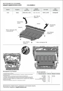 Автоброня 111018052 Защита картера и КПП Ford Fiesta крепеж в комплекте сталь 1.5 мм черный АвтоБроня