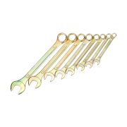 REXANT 1258422 Набор ключей комбинированных REXANT (8-11, 13, 14, 17, 19 мм), 8 шт., желтый цинк