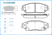 CWORKS C11CR1095 Тормозные колодки передние