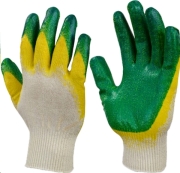 Auto-GUR AGBN3 Перчатки трикотажные с 2-ым латексным обливом зеленые