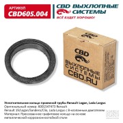 CBD CBD605004 Уплотнительное кольцо клапанной приемной трубы.