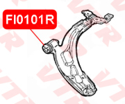 VTR FI0101RP Полиуретановый сайлентблок нижнего рычага передней подвески, передний
