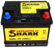 ENERGETIC of SHARK ES603R Батарея аккумуляторная 12В 60А/ч 530А обратная поляр. стандартные клеммы