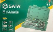 SATA 09001 Головки (набор) 25пр. Торцевые с Принадлеж. (Metric) пласт.кор.