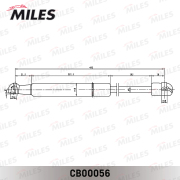 Miles CB00056 Пружина газовая (амортизатор капота, багажника)