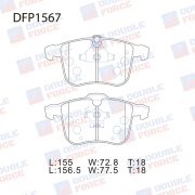 DOUBLE FORCE DFP1567 Колодки тормозные дисковые Double Force