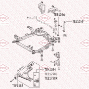 TATSUMI TEB1058 Тяга стабилизатора передняя L/R