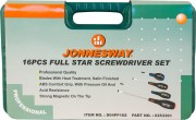 Jonnesway D04PP16S Набор отверток стержневых FULL STAR, 16 предметов