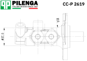 PILENGA CCP2619 Цилиндр тормозной главный RENAULT Logan II/Sandero II/LADA Vesta 2015->