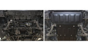 Автоброня 111028381 Защита картера Kia Mohave 17-20, st 1.8mm, 2 части