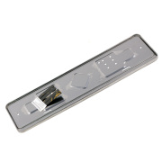 DOLLEX SPL62 Рамка номерного знака нержавеющая сталь подкладка, рельеф РОССИЯ