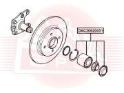 ASVA DAC30620051 ПОДШИПНИК СТУПИЧНЫЙ ЗАДНИЙ
