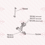 TATSUMI TEE1811R Рычаг передней подвески нижний R