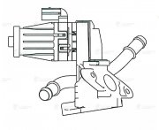 LUZAR LVEG1005 Клапан EGR (рециркуляции выхл. GA$ов) для а/м Ford Transit (13-) 2.2D E-5 (LVEG 1005)
