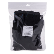 DOLLEX 5PVX4B Перчатки х/б с ПВХ '4 нитки' (уп. 5 пар) черные