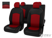 PSV 128916 Чехлы Hyundai Solaris II/Kia Rio IV 2017-> Sd черно-красная экокожа ""Оригинал