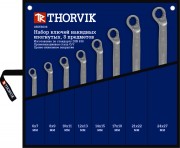 THORVIK ORWS008 Набор ключей гаечных накидных изогнутых 75° в сумке, 6-27 мм, 8 предметов