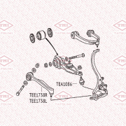 TATSUMI TEE1738L Рычаг передней подвески нижний L