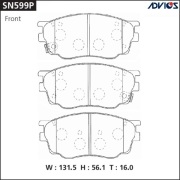 ADVICS SN599P Дисковые тормозные колодки ADVICS