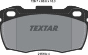 Textar 2151901 Комплект тормозных колодок с противошумной пластиной Q+