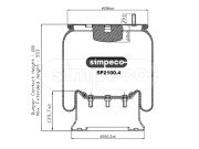 SIMPECO SP21004014 Пневморессора (со стальным стаканом) DAF, SCANIA, VOLVO о.н.1384273 (SP2100.4014)