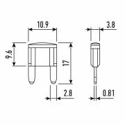 REXANT 807110 Предохранитель автомобильный &quot;&quot;мини&quot;&quot; 10А REXANT