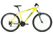 Forward RBKW1M37GS12 Велосипед 27,5 горный APACHE 1.2 S (2020-2021) количество скоростей 21 рама алюминий 19 желтый/черный