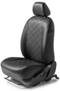 Rival SC18042 Авточехлы Ромб (зад. спинка 40/60) для сидений, эко-кожа, черные