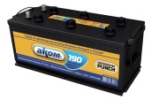 АКОМ 014190102 Батарея аккумуляторная АКОМ  190А/ч 1200А 12V Обратная полярн. стандартные клеммы