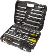 WMC TOOLS 48215 Набор инструмента 6-гранных головок 1/4&quot; &amp; 1/2&quot; и ключей  82 предмета