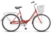 Stels LU082112 Велосипед 26 складной Pilot 810 (2020-2021) рама сталь 19 красный с КОРЗИНОЙ