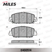 Miles E400514 Колодки тормозные