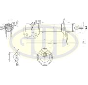 G.U.D GSA334360 АМОРТИЗАТОР ПОДВЕСКИ