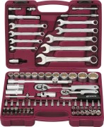 THORVIK UTS008212 Набор инструмента универсальный 1/4&quot;&quot;, 1/2&quot;&quot;DR с головками торцевыми 12-гранными, 82 предмета