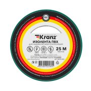 Kranz KR092203 Изолента ПВХ KRANZ 0.13х19 мм, 25 м, зеленая (5 шт./уп.)