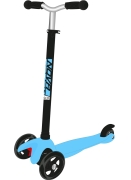 NOVATRACK 120HDISCOKIDSBBL20 Самокат 3-х колесный 120/76 мм Кикборд детский Disco-kids пластиковый не складной 25 кг голубой