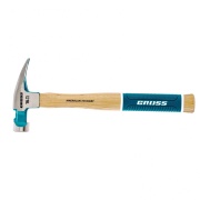 GROSS 10418 Молоток-гвоздодер, 450 г, угол 75, магнит, обрезиненная рукоятка American hickory GROSS