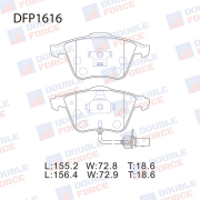 DOUBLE FORCE DFP1616 Колодки тормозные дисковые Double Force