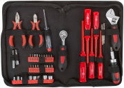 FINCH INDUSTRIAL TOOLS 65140 Набор инструмента 45 шт. (отвертки, биты, ключ разводной, пасс.-мини), матерчатый чехол