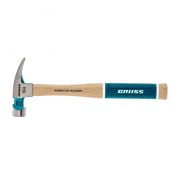 GROSS 10417 Молоток-гвоздодер, 280 г, угол 75, магнит, обрезиненная рукоятка American hickory GROSS