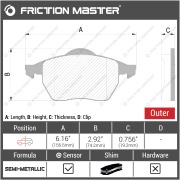 Friction Master MKD836 Колодки тормозные дисковые