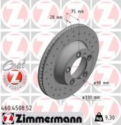 Zimmermann 460450852 Перфорированный тормозной диск Sport:Z
