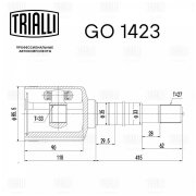 Trialli GO1423 ШРУС для а/м Nissan X-Trail T31 (07-) AT (внутр. прав.) (GO 1423)