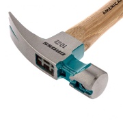 GROSS 10417 Молоток-гвоздодер, 280 г, угол 75, магнит, обрезиненная рукоятка American hickory GROSS