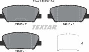 Textar 2491501 Комплект тормозных колодок с противошумной пластиной Q+