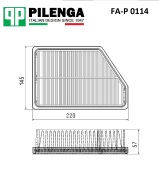 PILENGA FAP0114 Фильтр воздушный SSANG YONG NEW ACTYON, KORANDO