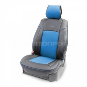 AUTOPROFI HIT310GBKBL Накидка на сиденье каркасная AUTOPROFI экокожа  HIT-310G BK/BL