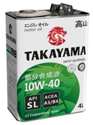 TAKAYAMA 605047 Масло моторное полусинтетическое SAE 10W-40 API SL, ACEA A3/B4 4л